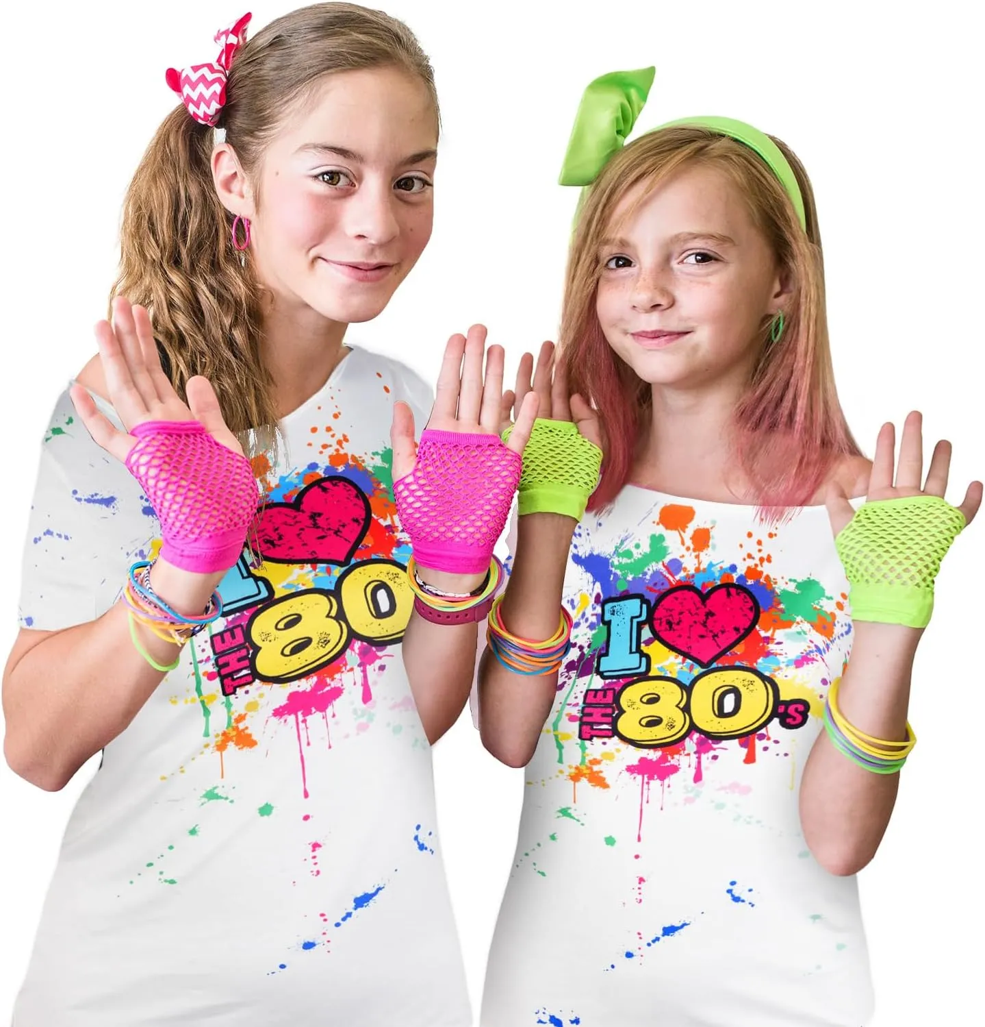 80s Outfit for Women Plus Size I Love The 80's Costumes 80s Off Shoulder T-Shirt Tops Neon Clothes Oversized
