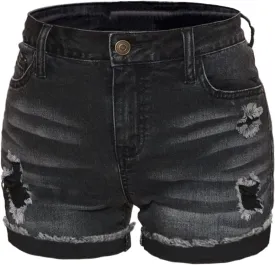 Atditama Women's Summer Ripped Jean Shorts Stretch Skinny Frayed Denim Shorts Beach Casual Women Shorts