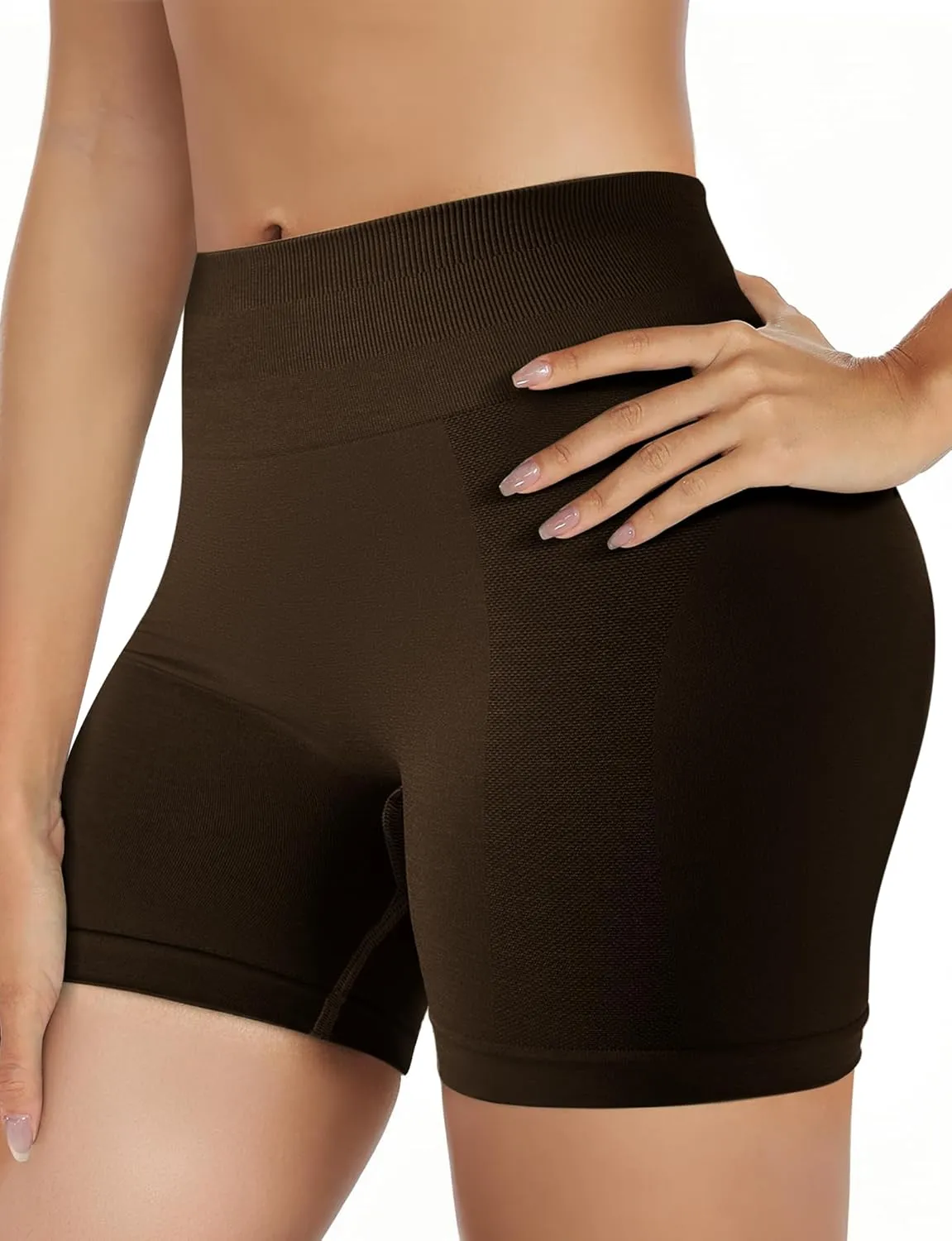 Buauty Gym Shorts Women, Seamless Yoga Workout Shorts, High-Waisted 3.6'' Scrunch Butt Booty Lifting Athletic Running Shorts