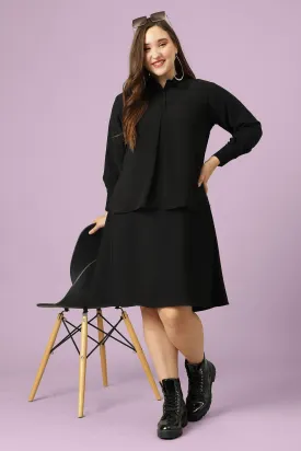 Curvy Lane Women Plus Size Shirt Collar Office Wear Tunic
