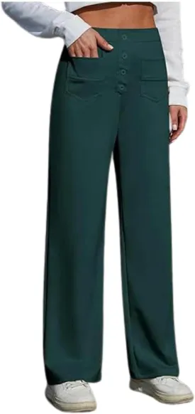 Flexipants - Women's Casual High Waist Stretch Pants, Flexi Pants for Women, Straight Leg Flexi Pants Women