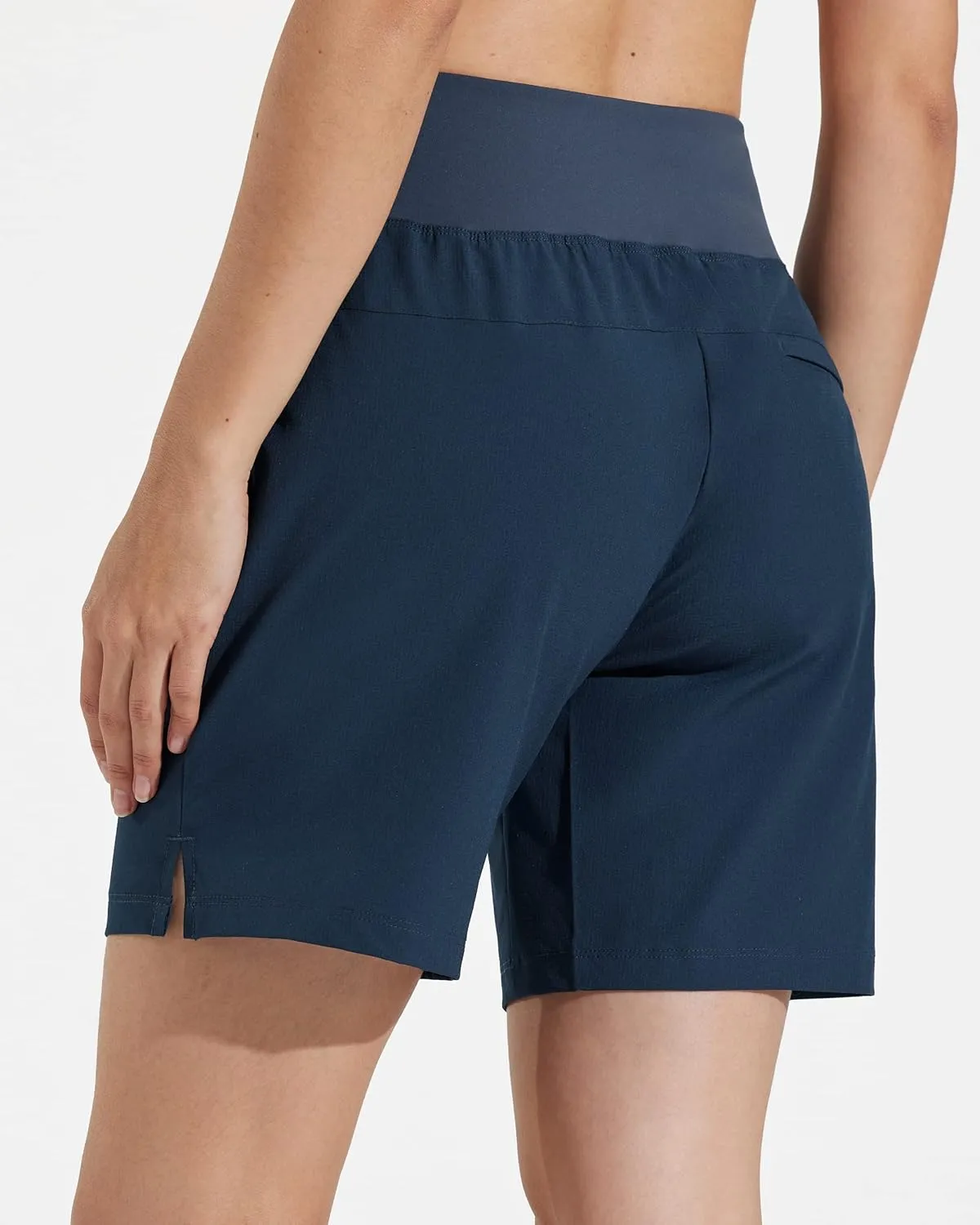 Libin Women's 4" 7" High Waist Athletic Shorts Quick Dry Lightweight Workout Shorts Casual Golf Shorts with Zipper Pockets