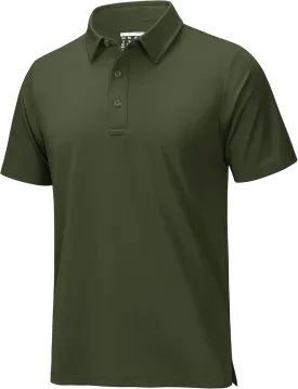 MAGCOMSEN Men's Polo Shirts Short Sleeve Dry Fit Golf Shirts Moisture Wicking Performance Athletic Casual Collared Shirt