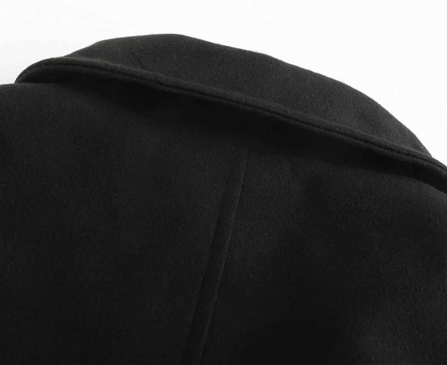 Men's Warm Single Breasted Pea Coat Trench Classic Wool Blend Overcoat with Pockets