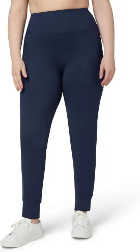 No Nonsense Women's Athletic Jogger with 4-Way Stretch, Pockets, High-Waisted Lounge Pants for Yoga, Running, Workout
