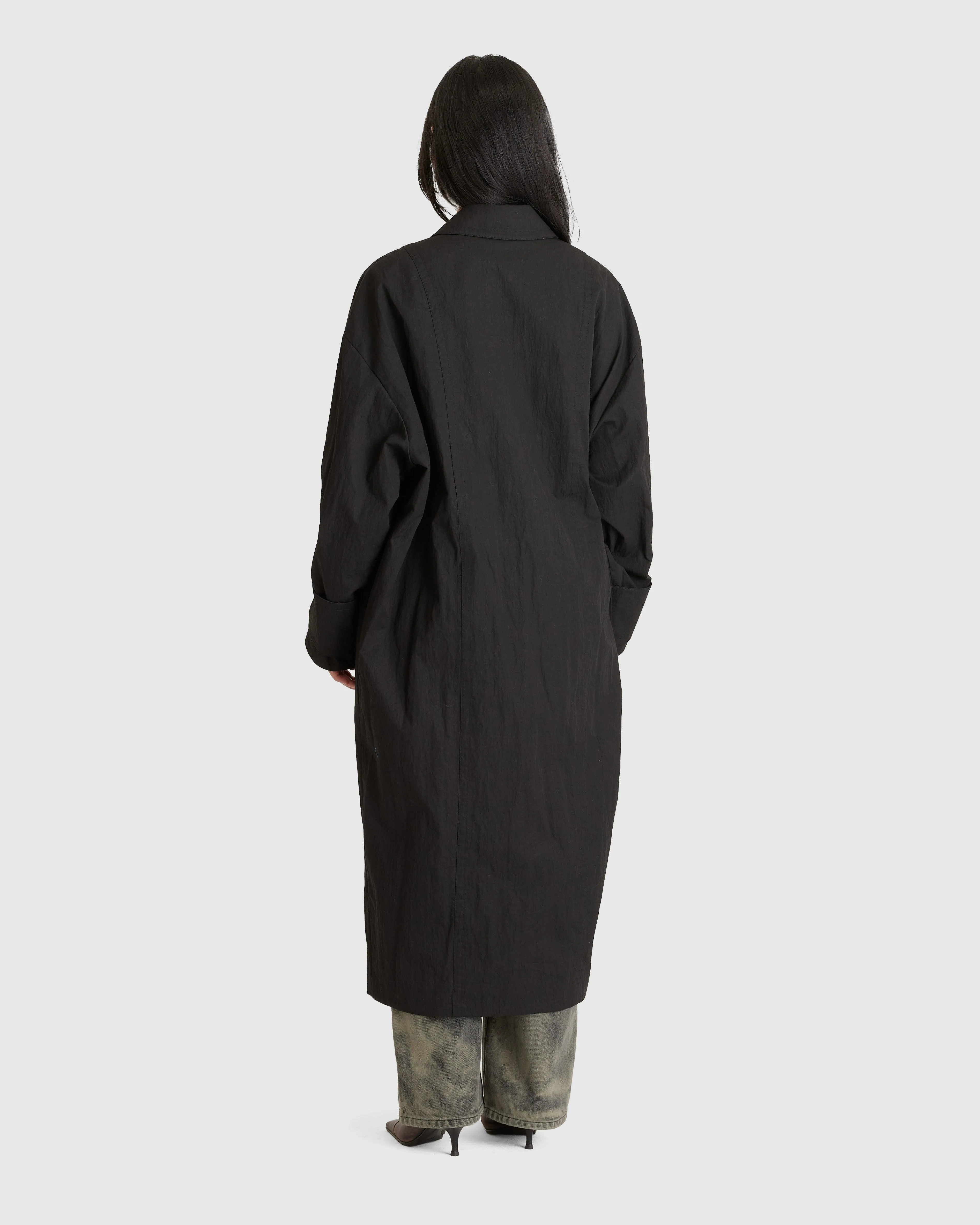 Paneled Cotton Trench Coat (W)
