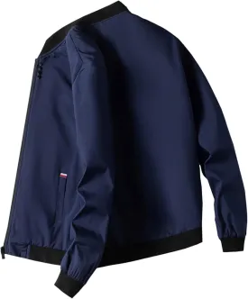 Stylish Solid Bomber Jacket for Men Casual Plus Size Motorcycle Jackets Comfy Hip Hop Baseball Coats Outwear