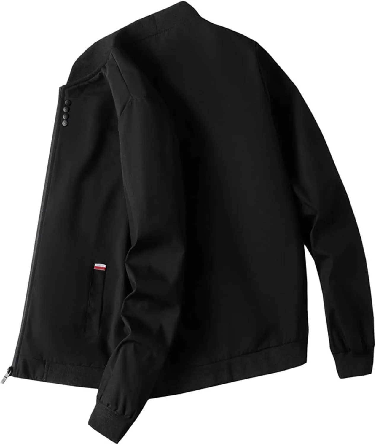 Stylish Solid Bomber Jacket for Men Casual Plus Size Motorcycle Jackets Comfy Hip Hop Baseball Coats Outwear