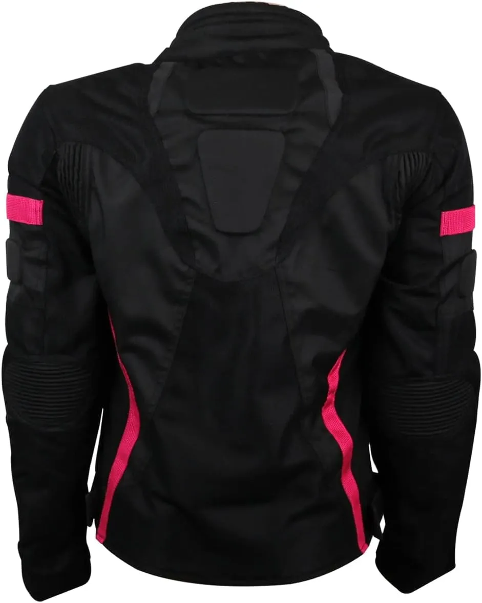 Vance Advance Womens All Weather Season CE Armor Mesh Motorcycle Biker Riding Jacket